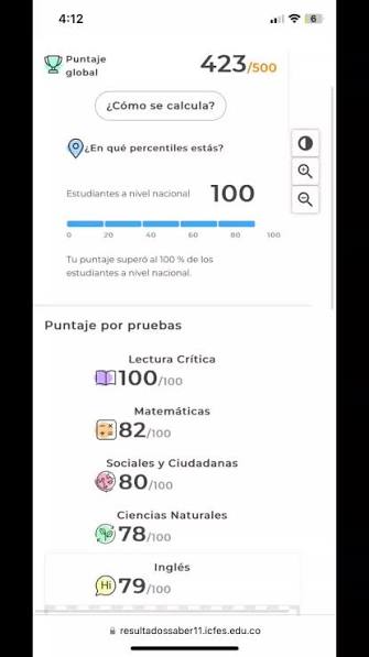 Puntaje ICFES Grupo500